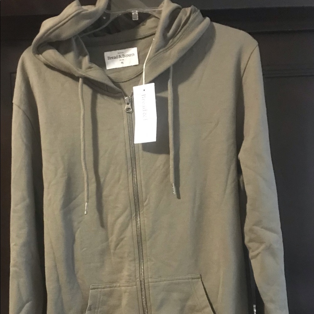 Bread and Boxers Green Hoodie Hoody NWT Medium